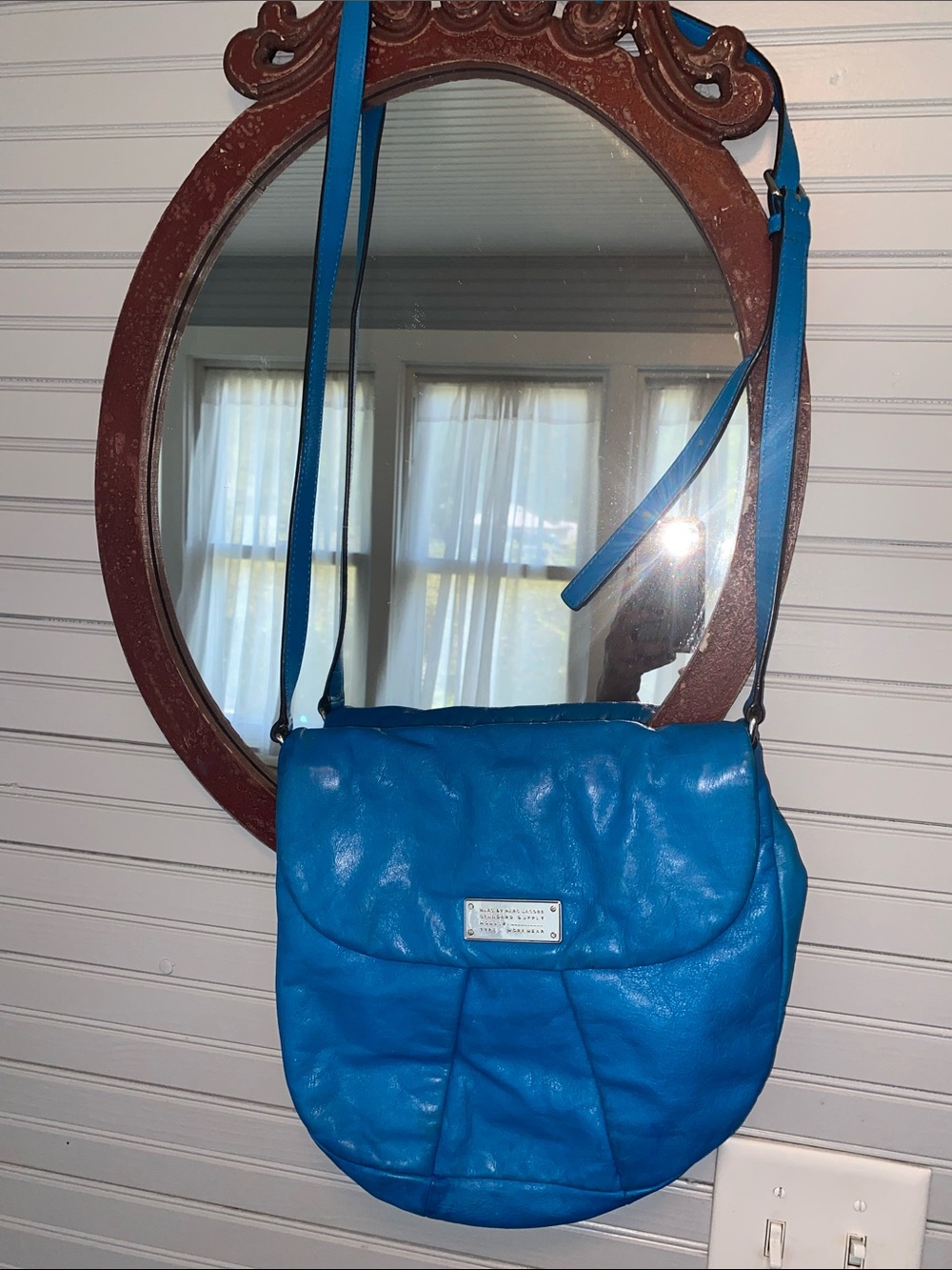 Marc by Marc Jacob’s Electric Blue Genuine Leather cross body Shoulder Bag